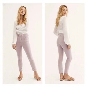 NWT FREE PEOPLE Frosted Lilac Sun Chaser Corduroy Skinny Jeans 27 women's purple